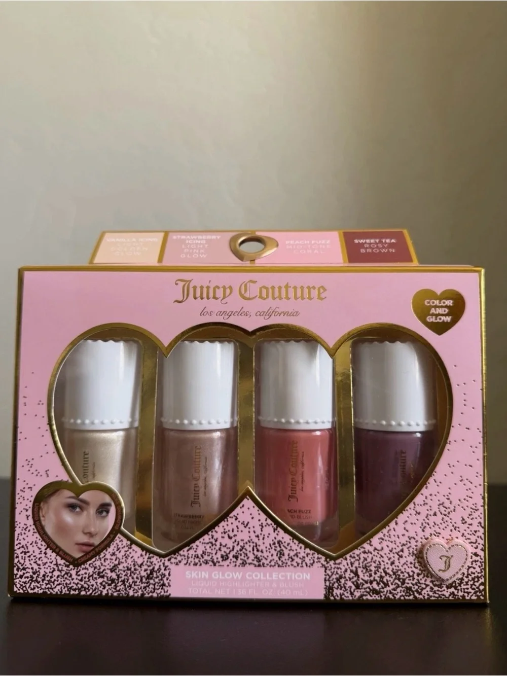 Juicy Couture Skin Glow Collection Liquid Highlighter & Blush Makeup Set NIB